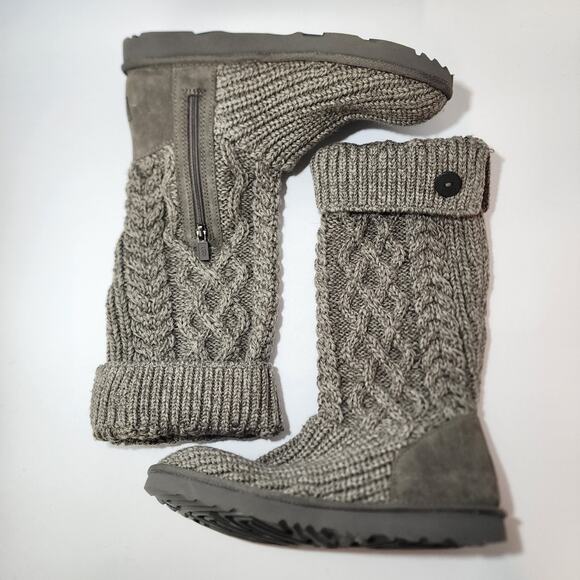 UGG Classic Cardi Cabled Knit Sweater Knee Boots Women's Size 8 NWT - Picture 2 of 10